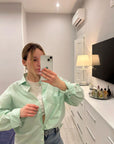 Camicia cropped sartoriale