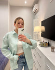 Camicia cropped sartoriale