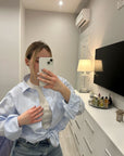Camicia cropped sartoriale