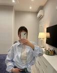 Camicia cropped sartoriale