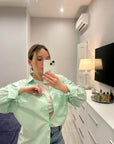 Camicia cropped sartoriale