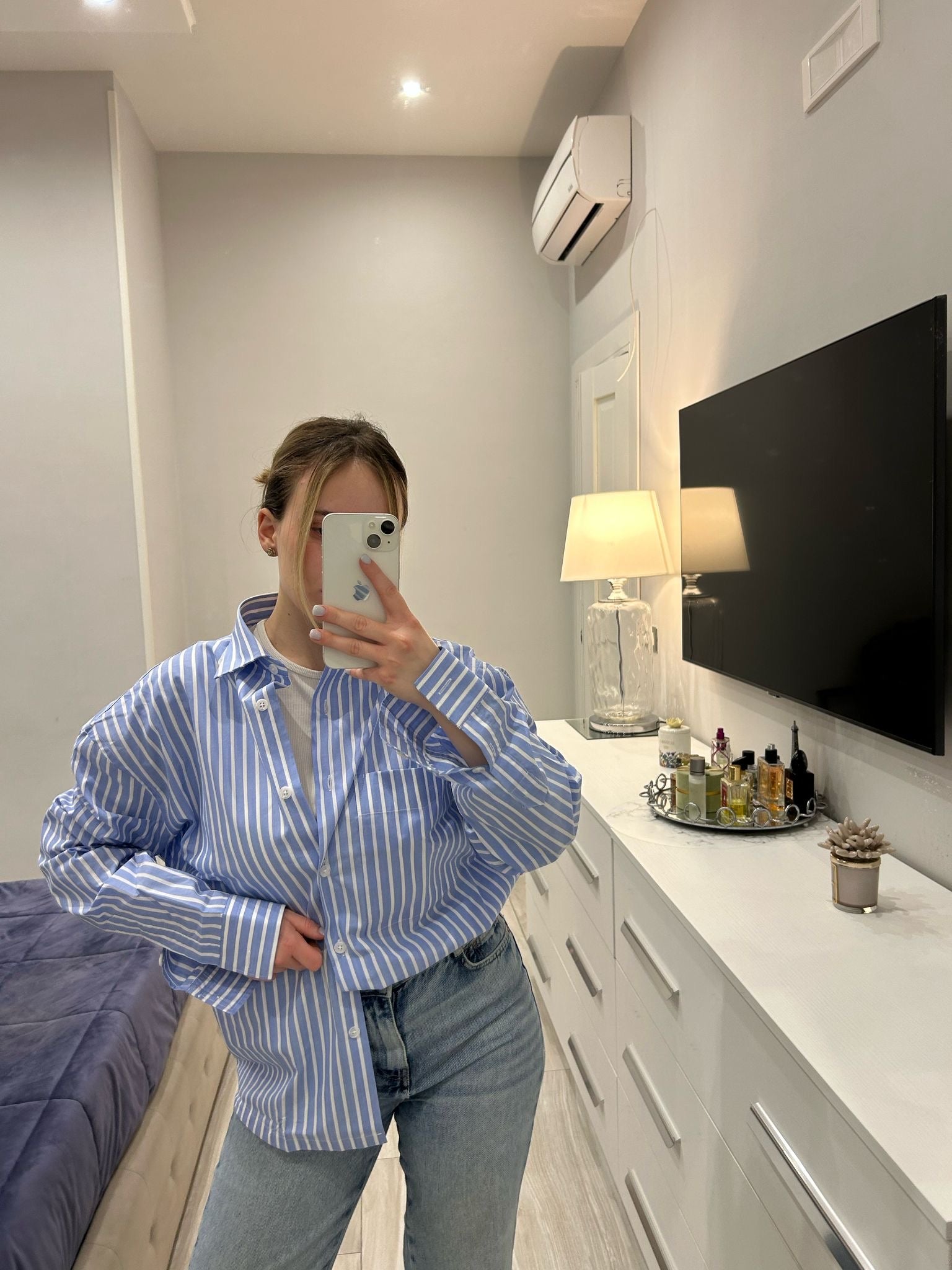 Camicia cropped sartoriale
